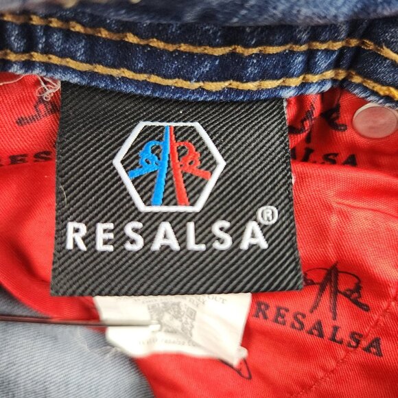 Womens Blue Denim Resalsa Skinny Ankle Jean Size 27 Stretch Faded Star Charm Zip - Picture 10 of 14